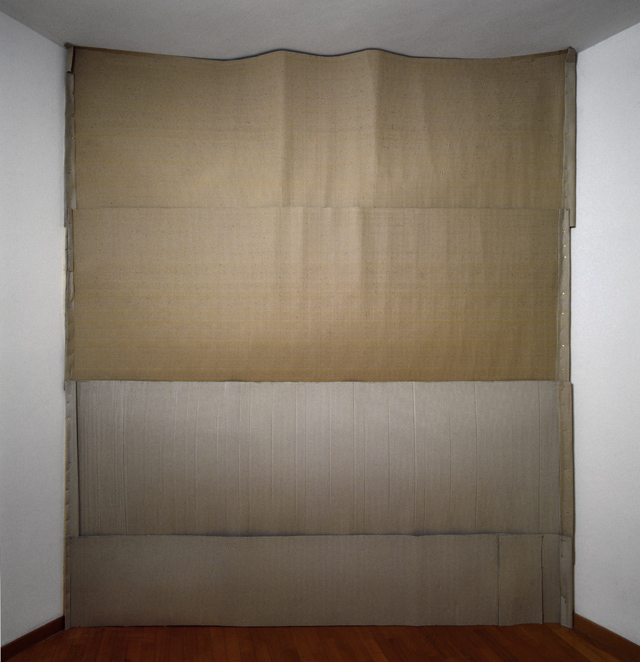 Exile, light installation, aluminium foils, cardboard, artist’s flat, Rome, 2007